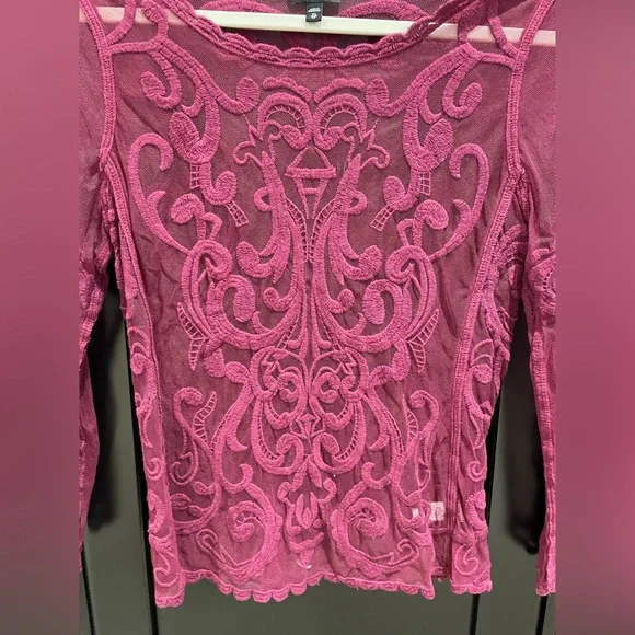 Express Sheer Lace Blouse XS - Picture 4 of 4